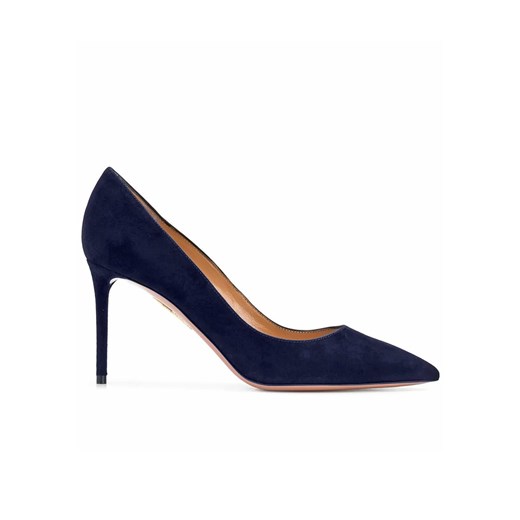 AQUAZZURA Granatowe szpilki Purist Pump 8.5 cm rozmiar 37.5 37.5 Moliera2.com wyprzedaż