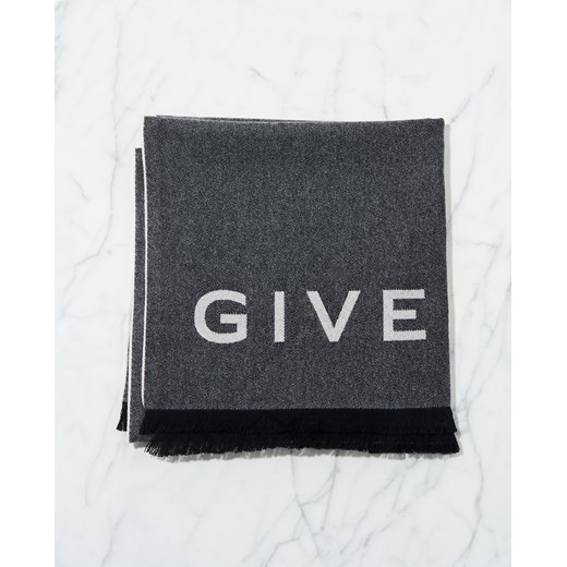 GIVENCHY Szary dwustronny szal z kaszmiru Givenchy ONE SIZE Moliera2.com
