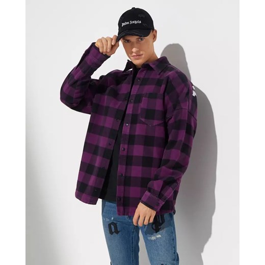 PALM ANGELS Koszula w kratę z logo rozmiar M Palm Angels M wyprzedaż Moliera2.com
