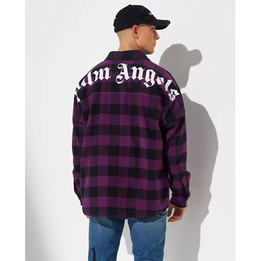 PALM ANGELS Koszula w kratę z logo rozmiar M Palm Angels M Moliera2.com okazja