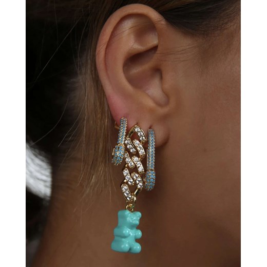 CRYSTAL HAZE Kolczyk z błękitnym misiem Nostalgia Earring Crystal Haze ONE SIZE Moliera2.com
