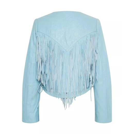 ONETEASPOON Niebieska skórzana kurtka z frędzlami WANDERER rozmiar XS Oneteaspoon XS promocja Moliera2.com