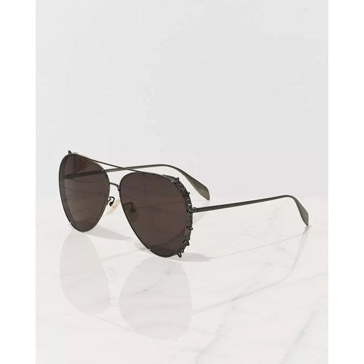 ALEXANDER MCQUEEN Czarne okulary aviator ONE SIZE Moliera2.com promocja