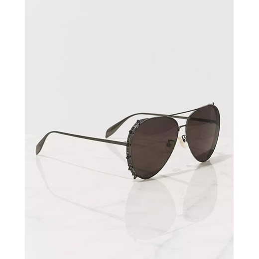ALEXANDER MCQUEEN Czarne okulary aviator ONE SIZE Moliera2.com okazyjna cena
