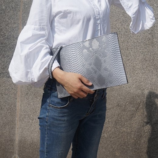 Torebka Kopertówka Z Motywem Skóry Węża Turino Pl (20cm<Max Length<30cm) TurinoPL