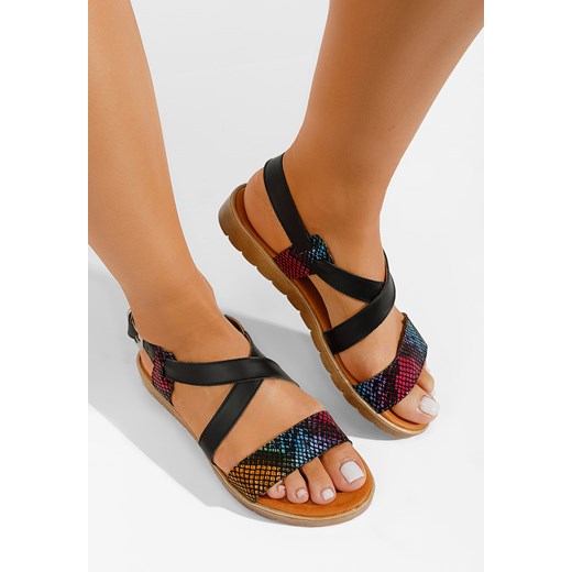 Wielokolorowy sandały damskie skórzane Tamala ze sklepu Zapatos w kategorii Sandały damskie - zdjęcie 161187153