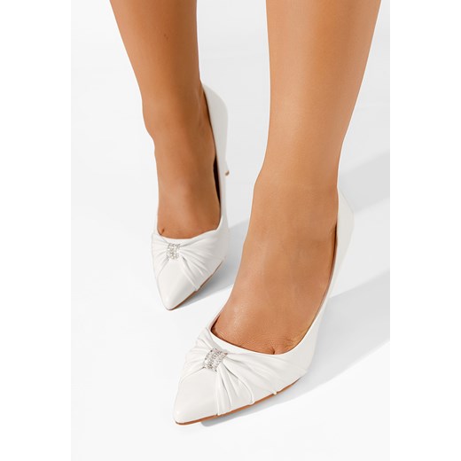 Białe szpilki Alisavea ze sklepu Zapatos w kategorii Czółenka - zdjęcie 161187311