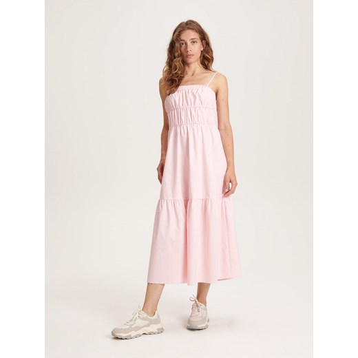 Reserved - Sukienka midi - Różowy Reserved XL Reserved
