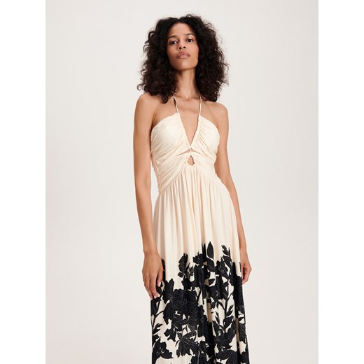 Reserved - Sukienka z kwiatowym printem - Wielobarwny Reserved M Reserved