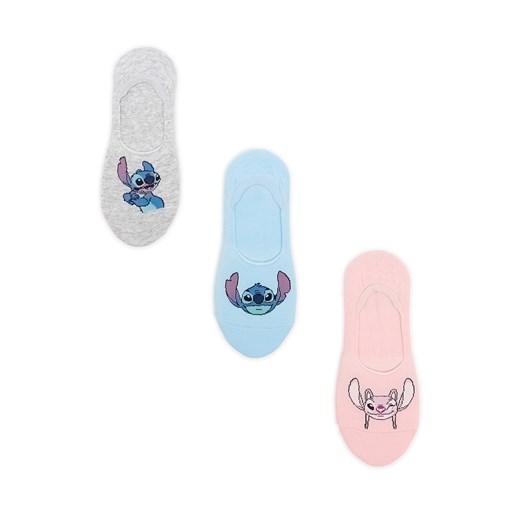 Cropp - 3 pack krótkich skarpetek Lilo & Stitch - wielobarwny ze sklepu Cropp w kategorii Skarpetki damskie - zdjęcie 161192064