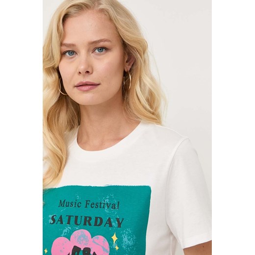 Weekend Max Mara t-shirt bawełniany kolor biały L ANSWEAR.com