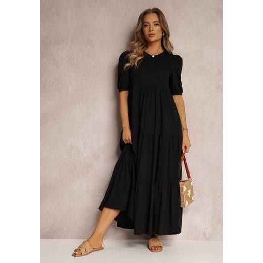 Czarna Sukienka Bawełniana Hagelin ze sklepu Renee odzież w kategorii Sukienki - zdjęcie 161200312