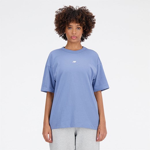 Koszulka damska New Balance WT33510MYL – niebieska ze sklepu New Balance Poland w kategorii Bluzki damskie - zdjęcie 161201084