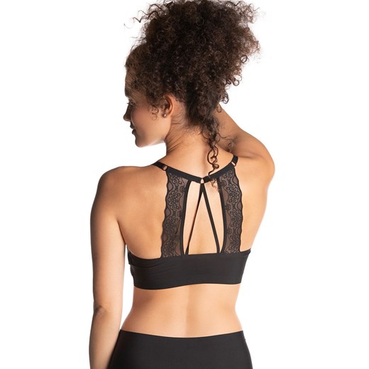 Biustonosz miękki bezszwowy top damski czarny L-POL5003TP-02, Kolor czarny, Rozmiar L, LAMA ze sklepu Intymna w kategorii Biustonosze - zdjęcie 161201754