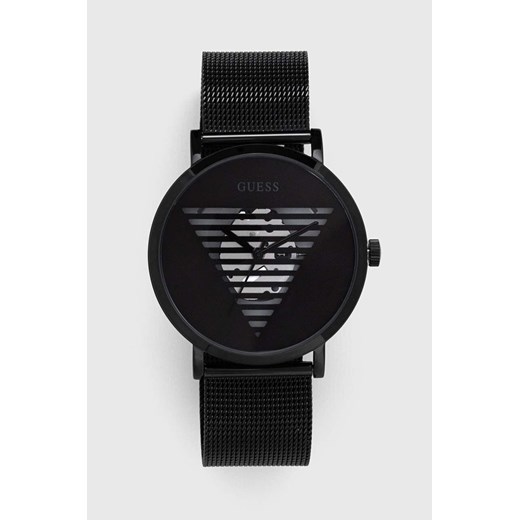 Guess zegarek męski kolor czarny ze sklepu ANSWEAR.com w kategorii Zegarki - zdjęcie 161205630