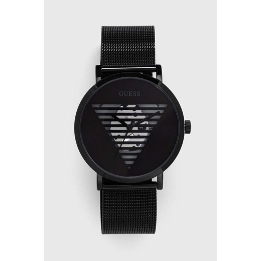 Guess zegarek męski kolor czarny ze sklepu ANSWEAR.com w kategorii Zegarki - zdjęcie 161205630