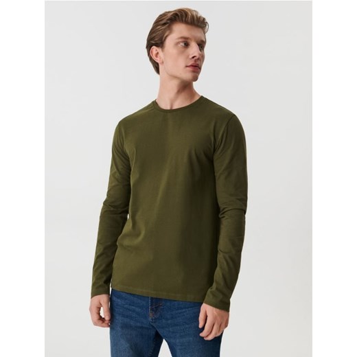 Sinsay - Koszulka z długimi rękawami - zielony ze sklepu Sinsay w kategorii T-shirty męskie - zdjęcie 161209274