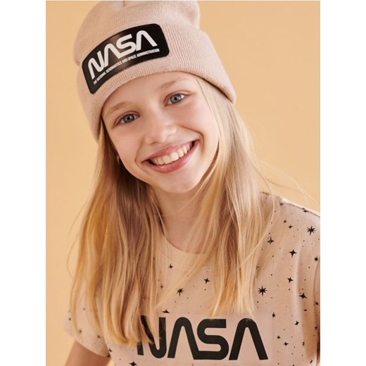 Sinsay - Czapka NASA - beżowy Sinsay S Sinsay promocyjna cena