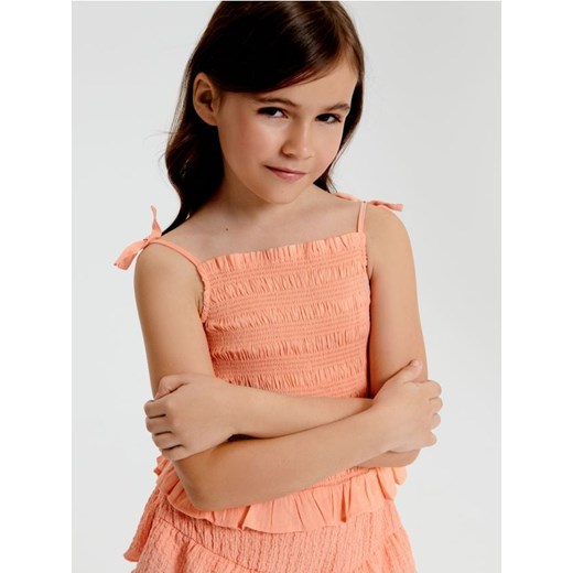 Sinsay - Bluzka na ramiączkach - pomarańczowy ze sklepu Sinsay w kategorii Bluzki dziewczęce - zdjęcie 161217204
