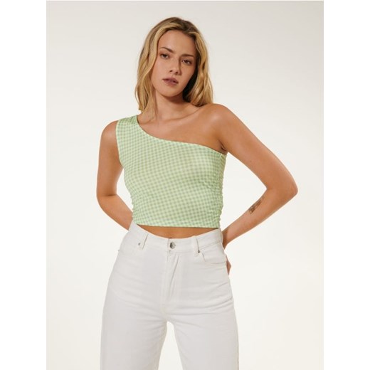Sinsay - Crop top ze wzorem - zielony ze sklepu Sinsay w kategorii Bluzki damskie - zdjęcie 161217574