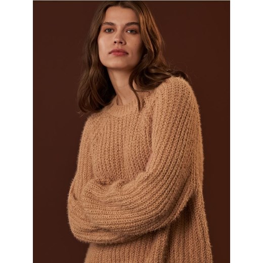 Sinsay - Sweter o grubym splocie - beżowy ze sklepu Sinsay w kategorii Swetry damskie - zdjęcie 161218183