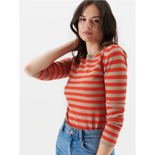 Sinsay - Sweter w paski - pomarańczowy ze sklepu Sinsay w kategorii Swetry damskie - zdjęcie 161218242