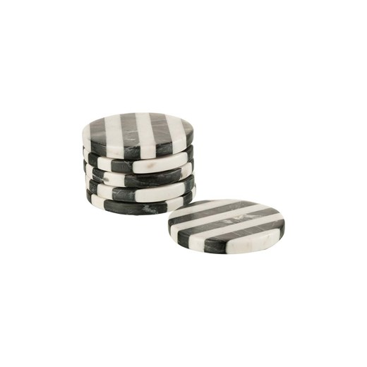 J-Line zestaw podkładek Stripe Marble 6-pack ONE ANSWEAR.com