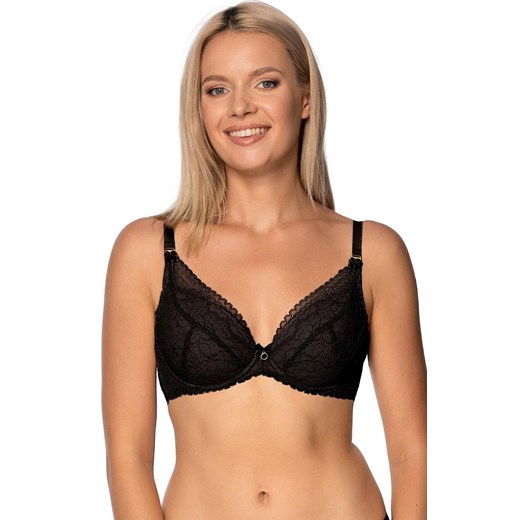 Biustonosz koronkowy push-up czarny Elisabeth BP19, Kolor czarny, Rozmiar 65C, Mefemi ze sklepu Intymna w kategorii Biustonosze - zdjęcie 161220610