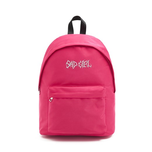 Cropp - Różowy plecak z błyszczącą aplikacją - różowy ze sklepu Cropp w kategorii Plecaki - zdjęcie 161221200