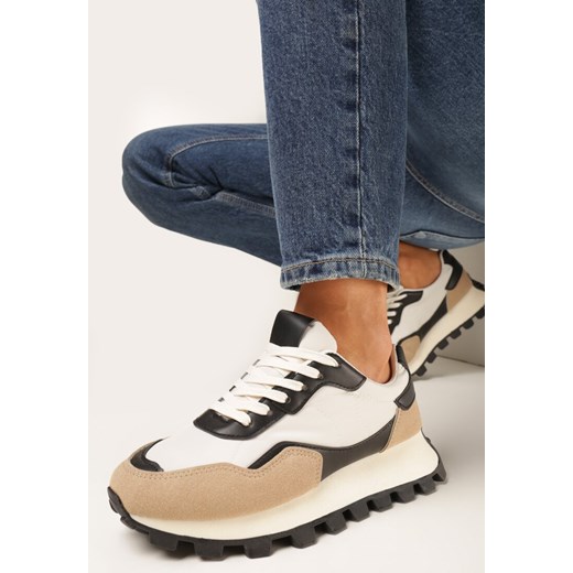 Czarne Sneakersy na Grubej Podeszwie Catien ze sklepu born2be.pl w kategorii Buty sportowe damskie - zdjęcie 161229282
