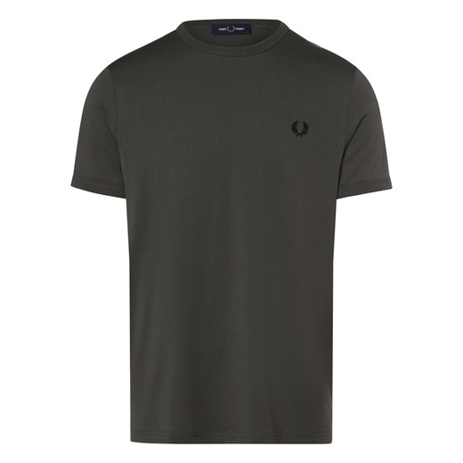 Fred Perry T-shirt męski Mężczyźni Bawełna khaki jednolity ze sklepu vangraaf w kategorii T-shirty męskie - zdjęcie 161230692