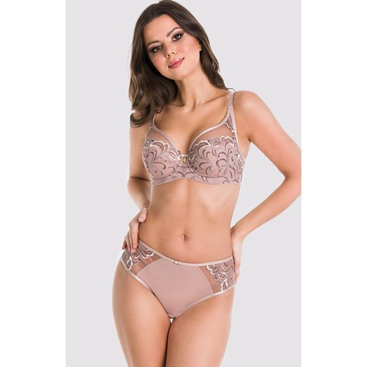 Biustonosz miękki soft beżowy Roma Plunge 19178, Kolor beżowy, Rozmiar 65F, Mediolano ze sklepu Intymna w kategorii Biustonosze - zdjęcie 161232502