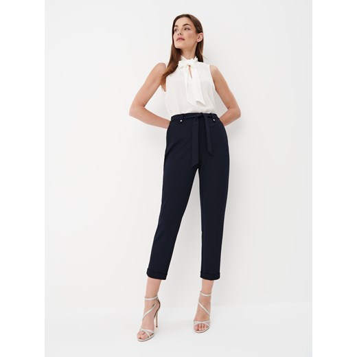 Mohito - Eleganckie joggery - granatowy ze sklepu Mohito w kategorii Spodnie damskie - zdjęcie 161246993