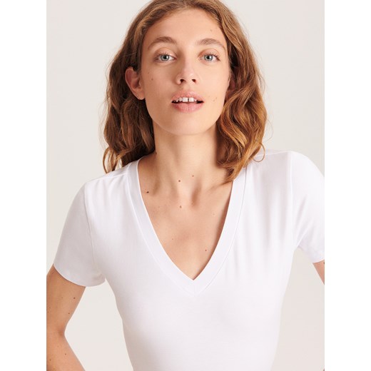 Reserved - Body slim fit - Biały Reserved M Reserved