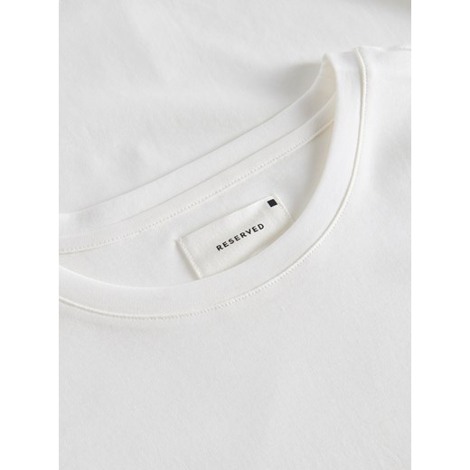 Reserved - T-shirt slim fit - Kremowy Reserved M Reserved