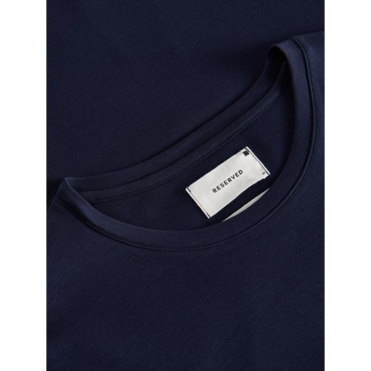 Reserved - T-shirt slim fit - Granatowy Reserved S Reserved