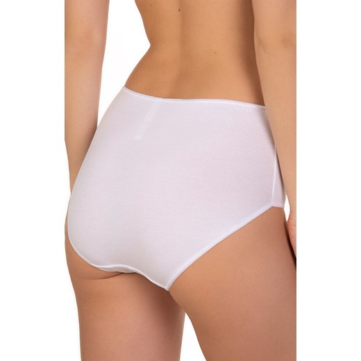 Białe bawełniane figi damskie z wysokim stanem 2-pack L-400MD-01, Kolor biały, Rozmiar S, LAMA ze sklepu Intymna w kategorii Majtki damskie - zdjęcie 161249762