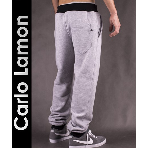 Szare spodnie dresowe 'Emilio' od Carlo Lamon sklep-carlo-lamon rozowy bawełna