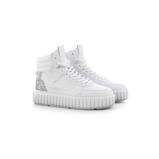 Buty sportowe damskie Kennel & Schmenger sneakersy białe na platformie skórzane