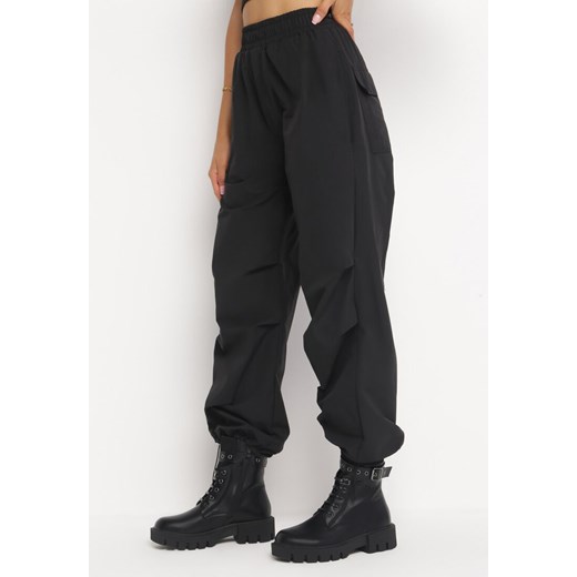 Czarne Spodnie Odanes ze sklepu Born2be Odzież w kategorii Spodnie damskie - zdjęcie 161274774