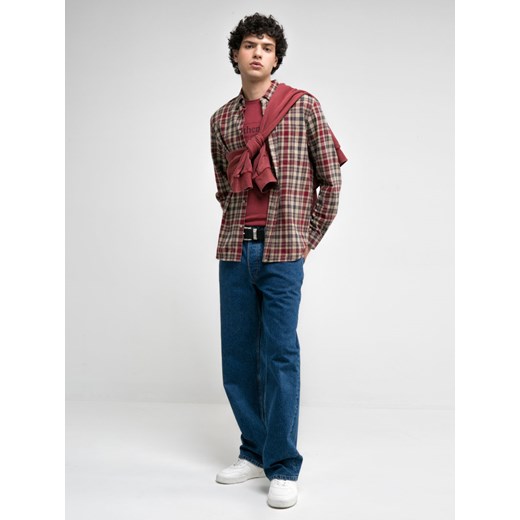 Koszula męska BIG STAR z kołnierzykiem button down wielokolorowa z długim rękawem casual