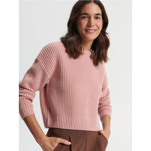 Sinsay - Sweter z miękkiej dzianiny - różowy Sinsay XXS wyprzedaż Sinsay