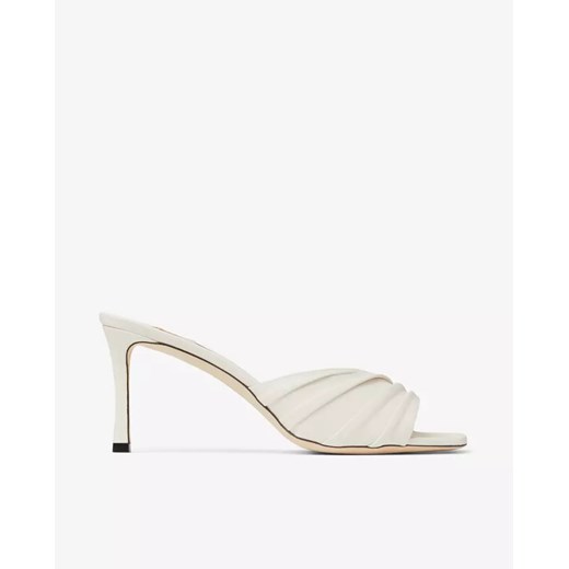 Klapki damskie Jimmy Choo bez zapięcia eleganckie skórzane