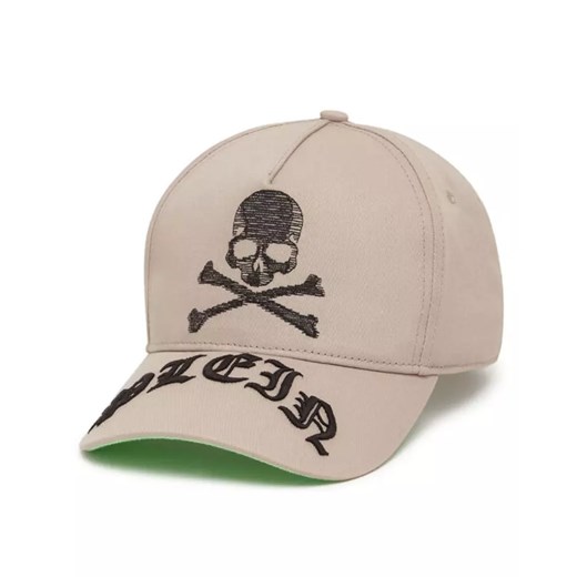 PHILIPP PLEIN Beżowa czapka z daszkiem Skull & Bones ONE SIZE Moliera2.com wyprzedaż