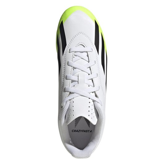 Buty piłkarskie adidas X Crazyfast.4 FxG Jr IE1588 białe białe 35 ButyModne.pl