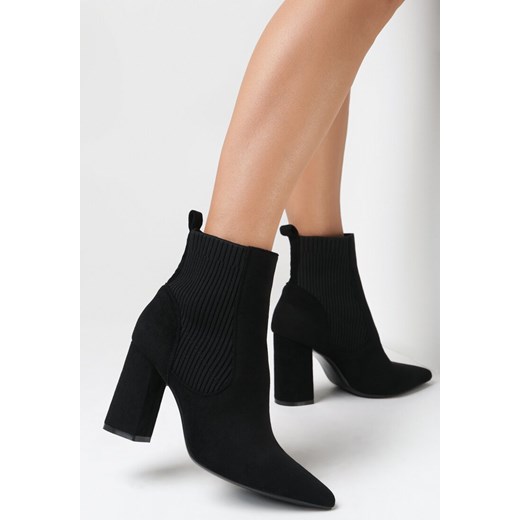 Czarne Botki Dacoilae 37 wyprzedaż born2be.pl