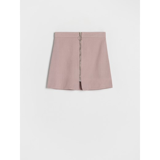 Reserved - Bawełniana spódnica z zamkiem - brązowy ze sklepu Reserved w kategorii Spódnice dziewczęce - zdjęcie 161339120
