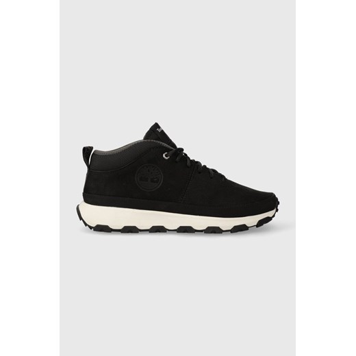 Timberland buty Winsor Trail Mid Leather męskie kolor czarny TB0A5TXG0151 ze sklepu ANSWEAR.com w kategorii Buty trekkingowe męskie - zdjęcie 161342103