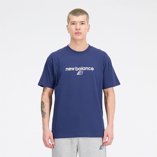 Koszulka męska New Balance MT33529NNY – niebieska ze sklepu New Balance Poland w kategorii T-shirty męskie - zdjęcie 161349792