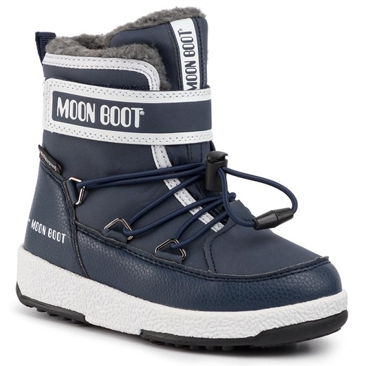 Śniegowce Moon Boot Jr Boy Boot Wp 34051600003 M Blue Navy/White Moon Boot 35 eobuwie.pl okazyjna cena